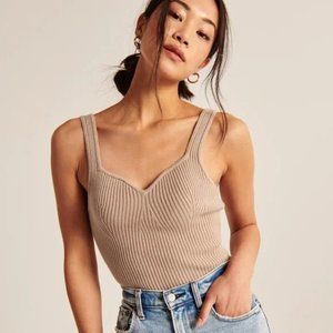 ABERCROMBIE | Abercrombie and Fitch Contour Sweetheart Ribbed Knit Tank